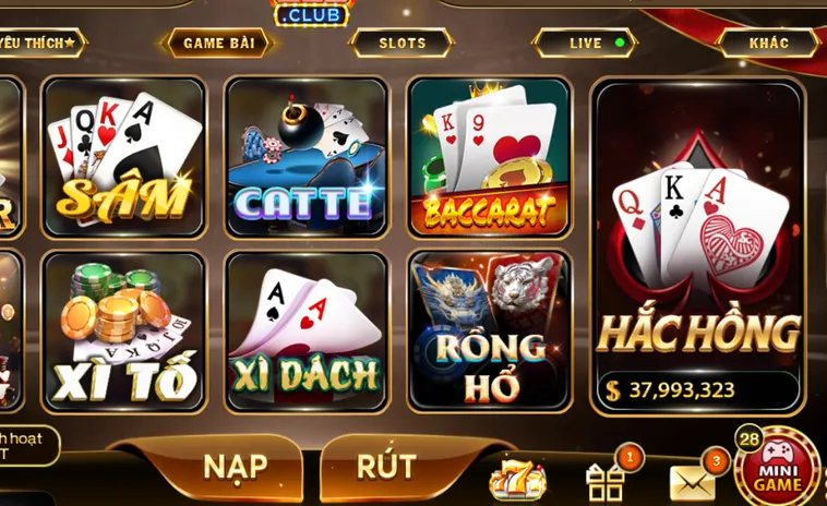 Danh Mục Trò Chơi Game Bài HitClub Đẳng Cấp Số Một Cho Mọi Bài Thủ