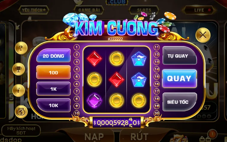 Chinh Phục Minigame Kim Cương Tại HitClub Để Nhận Thưởng Lớn Mỗi Giờ
