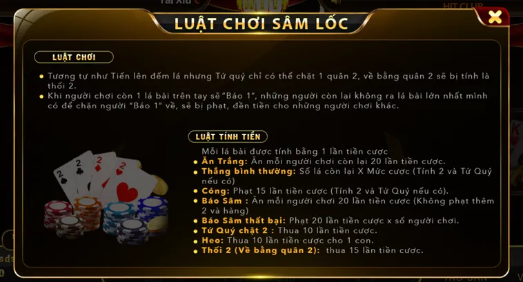 Khám Phá Siêu Phẩm Sâm Lốc Tại HitClub Đẳng Cấp Cho Các Cao Thủ